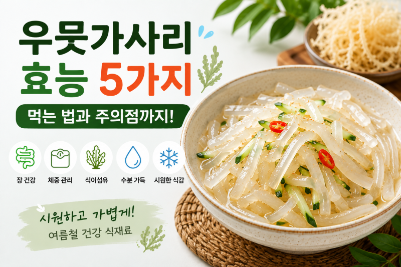 우뭇가사리 효능 5가지, 먹는 법과 주의점까지