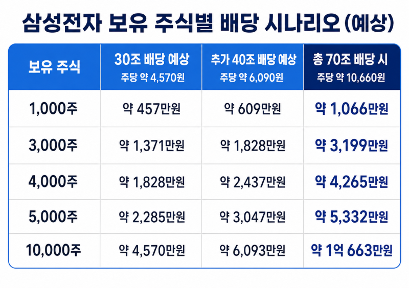 삼성전자 특별배당금, 금융소득종합과세?, 세금, 건보료는?