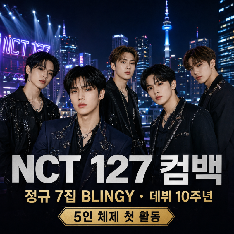 NCT 127 정규 7집 'BLINGY'로 컴백,10년의 항해 끝에 다시 빛나다