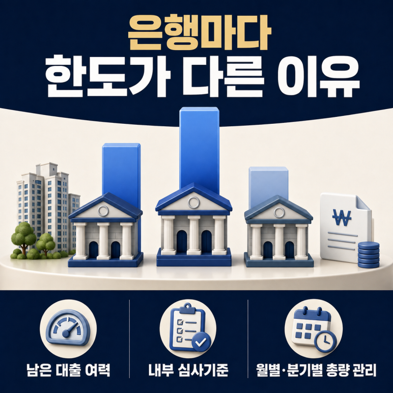 같은 소득인데 왜 다를까? 대출총량제 시기 은행별 한도 차이의 이유