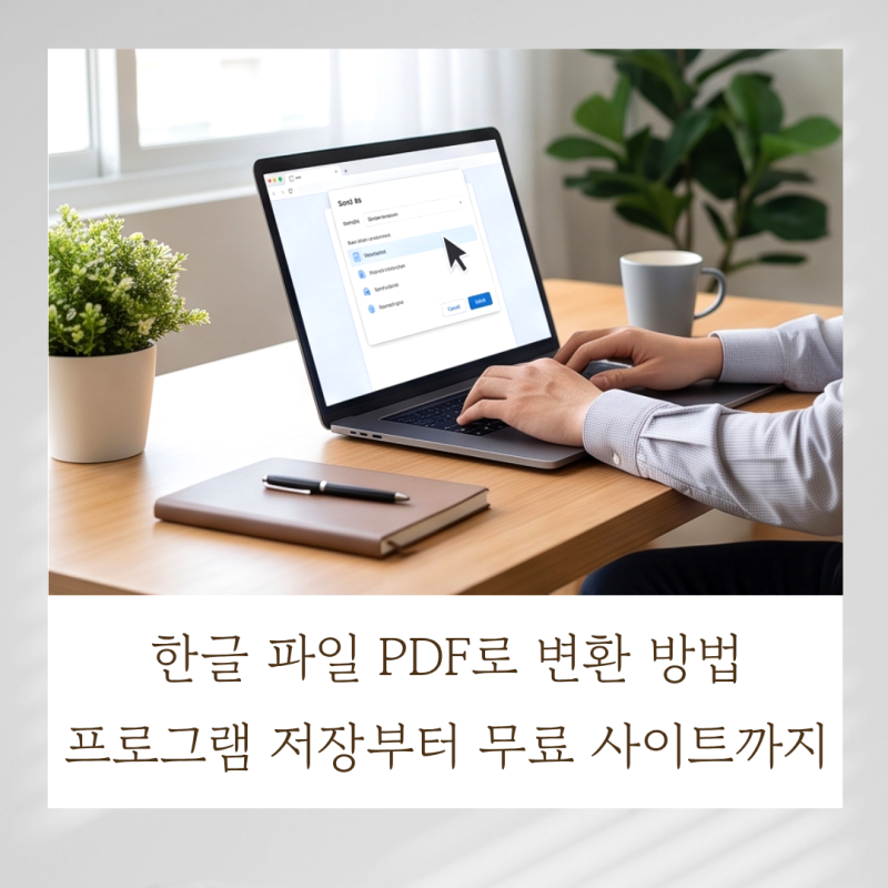 한글 파일 PDF로 변환 방법 : 프로그램 저장부터 무료 사이트까지