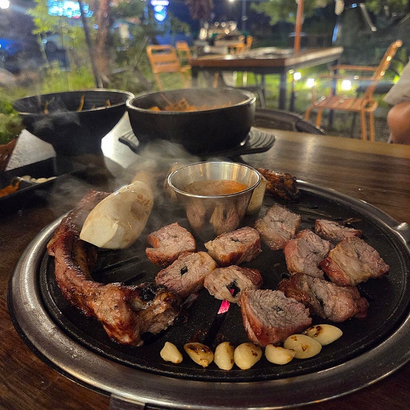남양주야장 야외바베큐맛집 북한강참나무바베큐