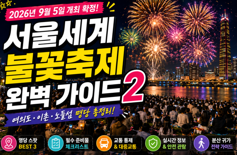 [2026 서울 세계불꽃축제] 여의도 안 가고 불꽃축제 잘 보는 법: 숨은 명당 4곳
