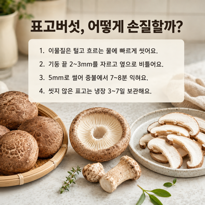 표고버섯은 물에 씻으면 안 될까?｜기둥 손질부터 충분히 익히는 시간까지