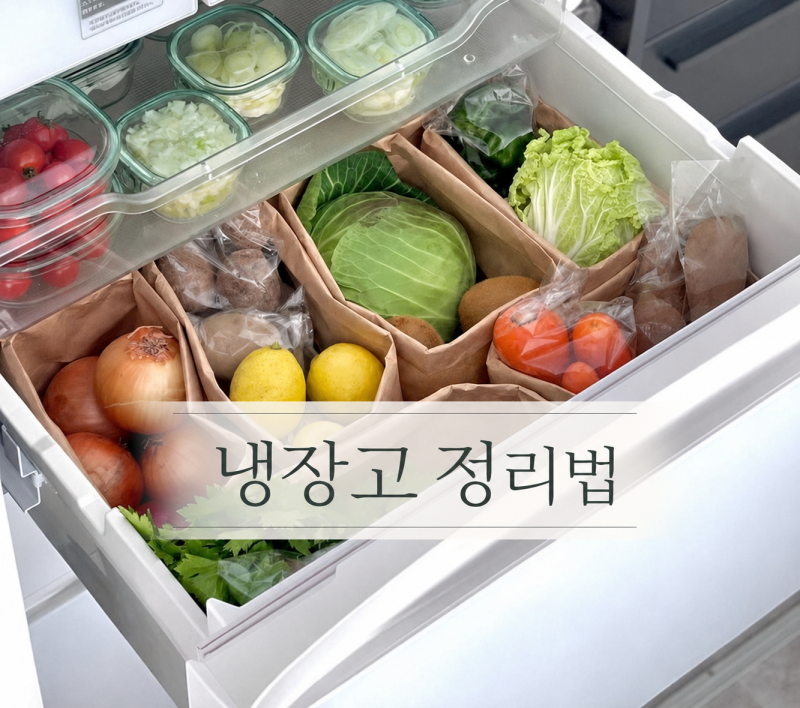 냉장고 정리법, 투명 반찬통과 지퍼백으로 한눈에 깔끔하게