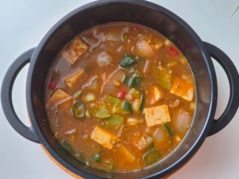 두부 된장찌개 레시피 코인육수로 끓이는법