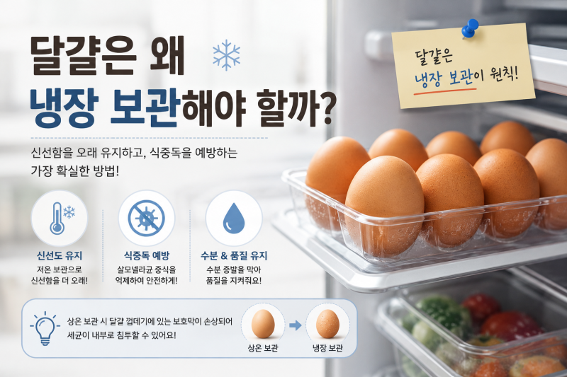달걀은 왜 냉장 보관해야 할까?