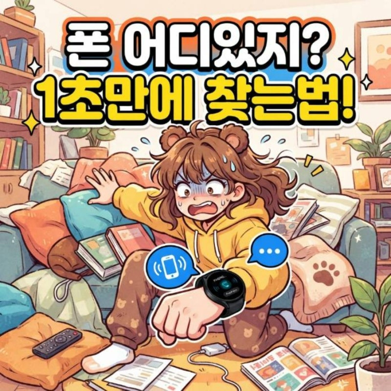 갤럭시워치 폰 찾기 기능, 스마트폰 어디 있는지 소리 울려 찾는법