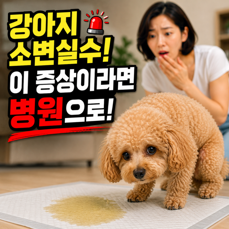 강아지 요로결석 증상은? 요실금 소변실수 구별 방법