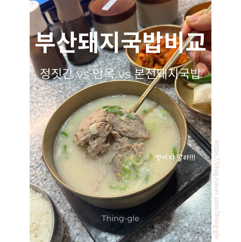 초기 임산부 국내여행 | 부산 돼지 국밥 비교 후기 정짓간 vs 안목 vs 본전돼지국밥