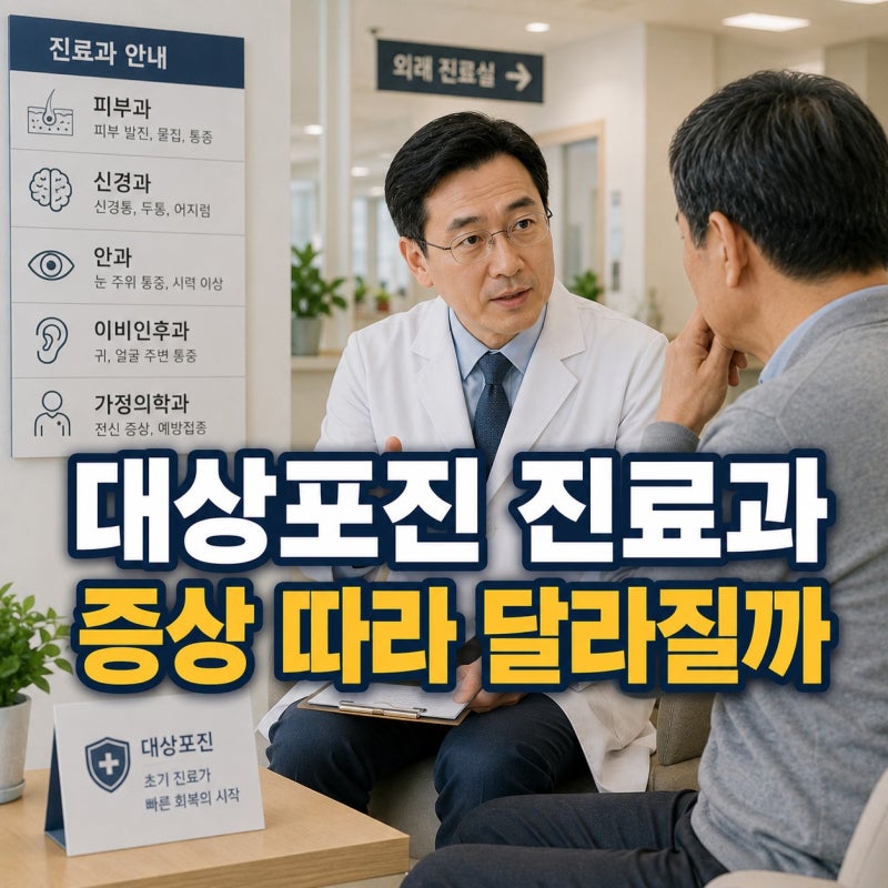 대상포진 어느 병원 가야 할까? 증상별 진료과와 치료 시기