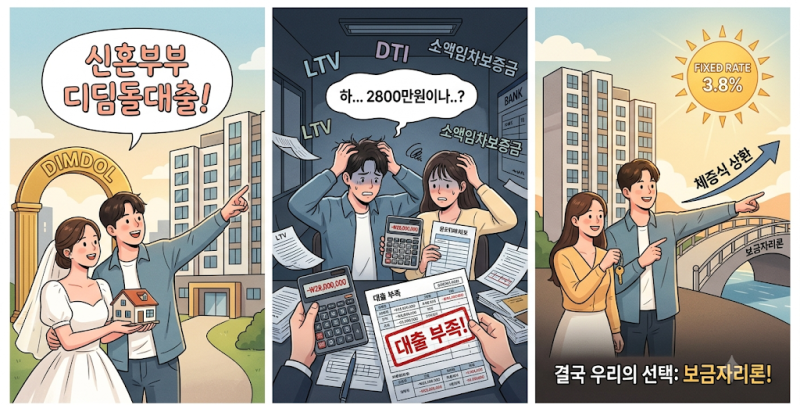 (내집마련하기 3탄)디딤돌이 금리 더 싼데…신혼부부가 보금자리론 선택한 현실적인 이유(디....
