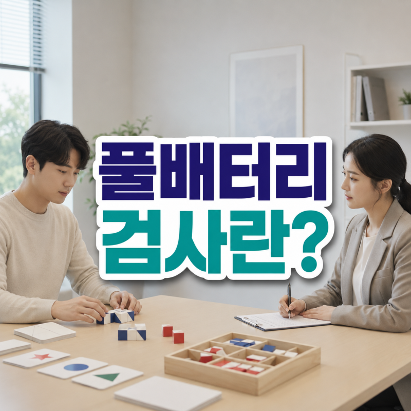 종합심리검사 풀배터리란? 검사 시간과 비용 재검사 간격