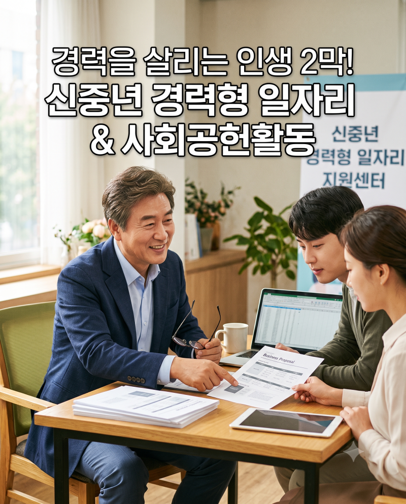 퇴직 후 인생 2막! 5064 신중년 일자리 & 노인일자리 유형별 급여 총정리
