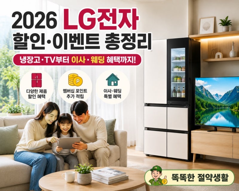 2026 LG전자 할인·이벤트 총정리｜냉장고·TV부터 이사·웨딩 혜택까지