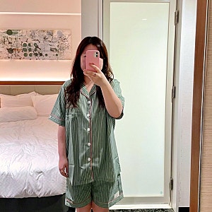 도씨 실크핏 웬즈데이 반팔 잠옷 세트/카카오톡선물하기 생일선물 후기