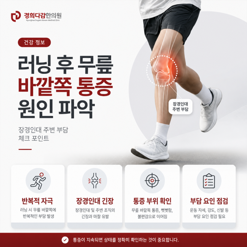 러닝 무릎 바깥쪽 통증, 계속 뛰어도 되나요? [한티역 한의원]