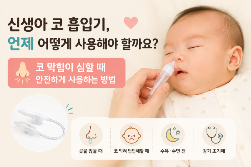 신생아 코 흡입기, 언제 어떻게 사용해야 할까요?