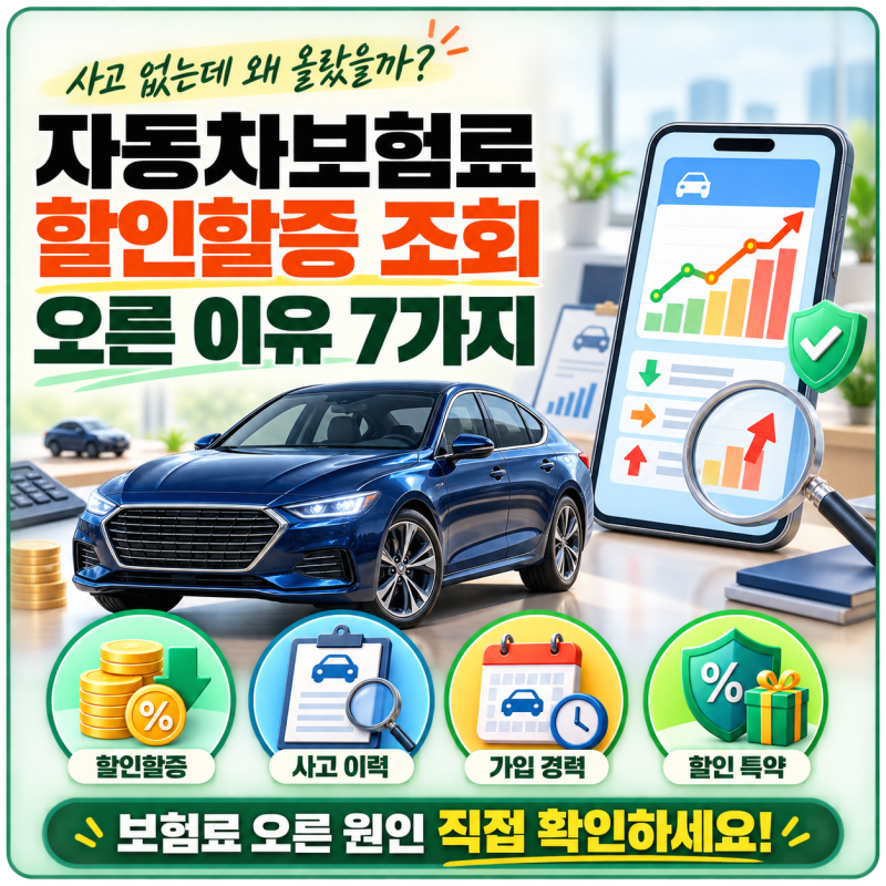 자동차보험료 할인할증 조회 방법｜무사고인데 보험료 오른 이유 7가지