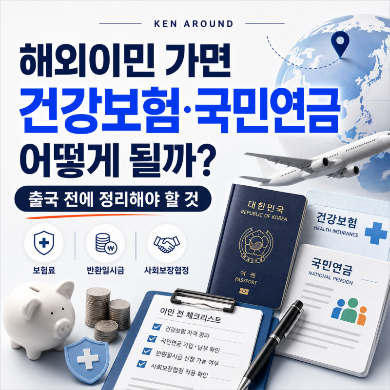 해외이민 가면 한국 건강보험·국민연금은 어떻게 될까?｜출국 전에 정리해야 할 것