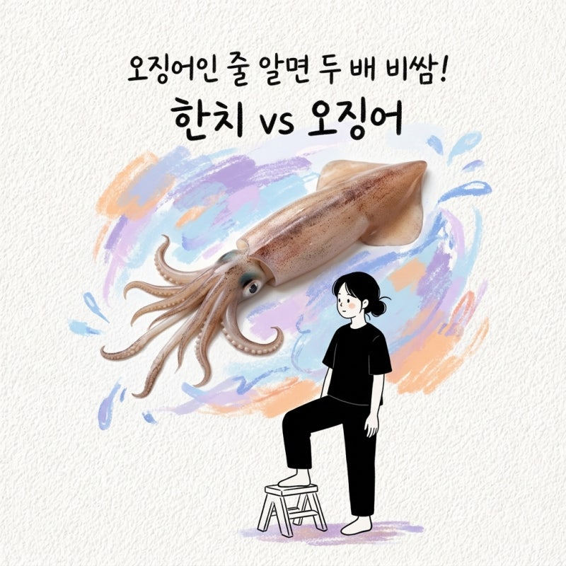 한치 오징어 차이 알고 손질법 보관법 제철 회 먹는법