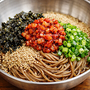 매일아침 맛있는 들기름 막국수 만들기 레시피 만드는법