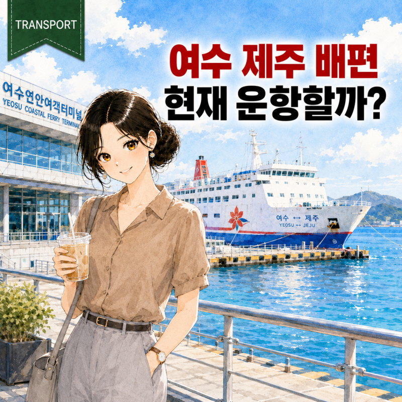 여수 제주 배편 2026 최신정보｜현재 운항 여부·골드스텔라·차량선적 대체항