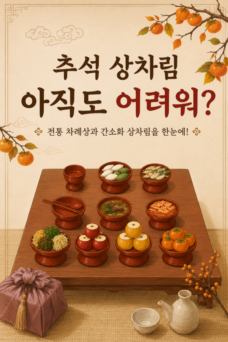 추석 차례상 차리기.전통차례상 .간소화 차례상