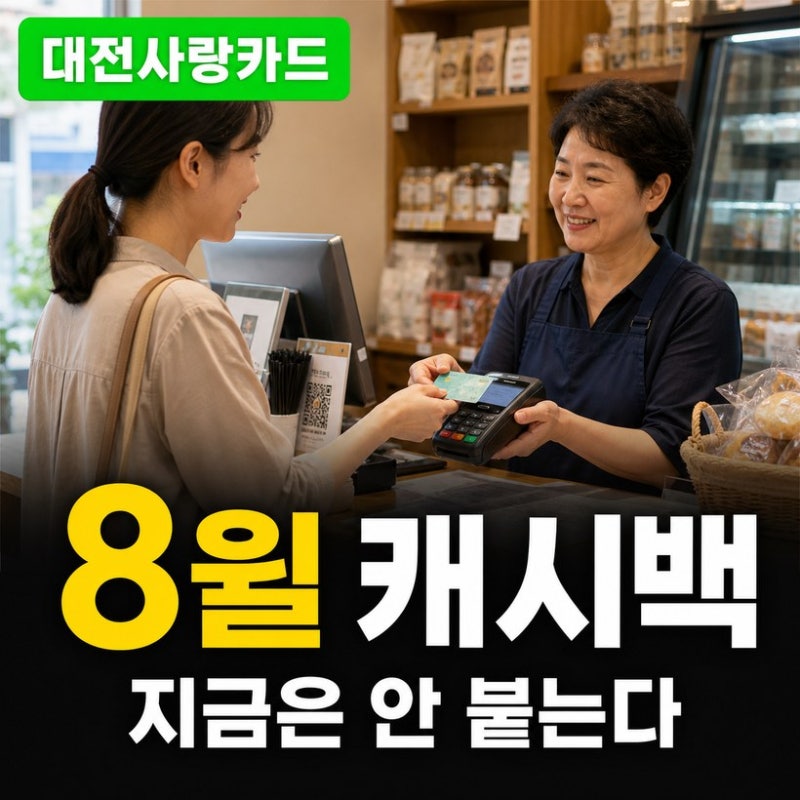 대전사랑카드 발급과 사용처, 8월 캐시백 중단·온통대전2.0 총정리
