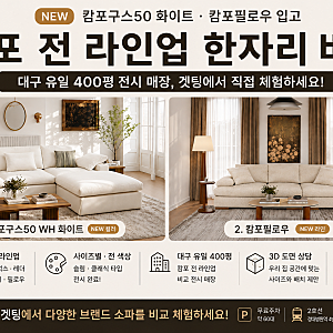 까사미아 캄포 신제품｜캄포구스50 화이트·캄포필로우, 대구 겟팅에서 전 라인업 비교