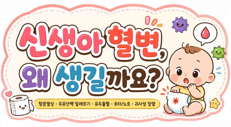 어머! 아기 기저귀에 피가?” 신생아 혈변, 왜 생길까요?