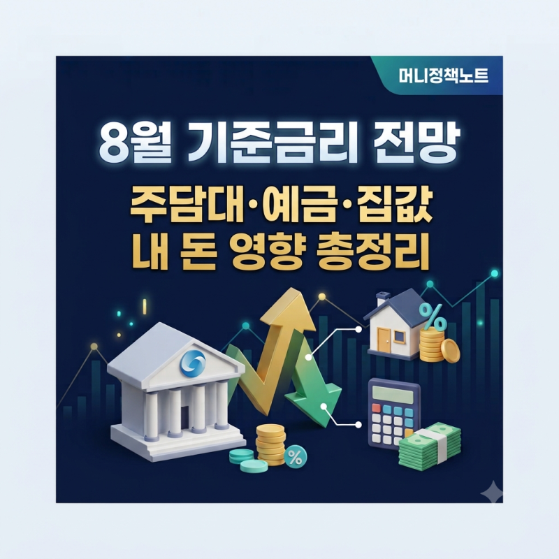 한국은행 8월 기준금리, 27일 인상할까? 주담대·예금·집값 영향 총정리