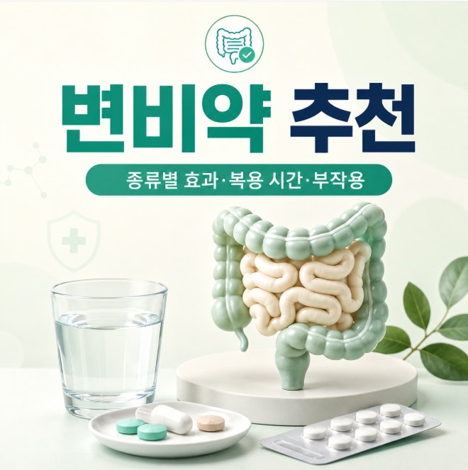 변비약 추천, 종류별 효과와 복용 시간·부작용 총정리