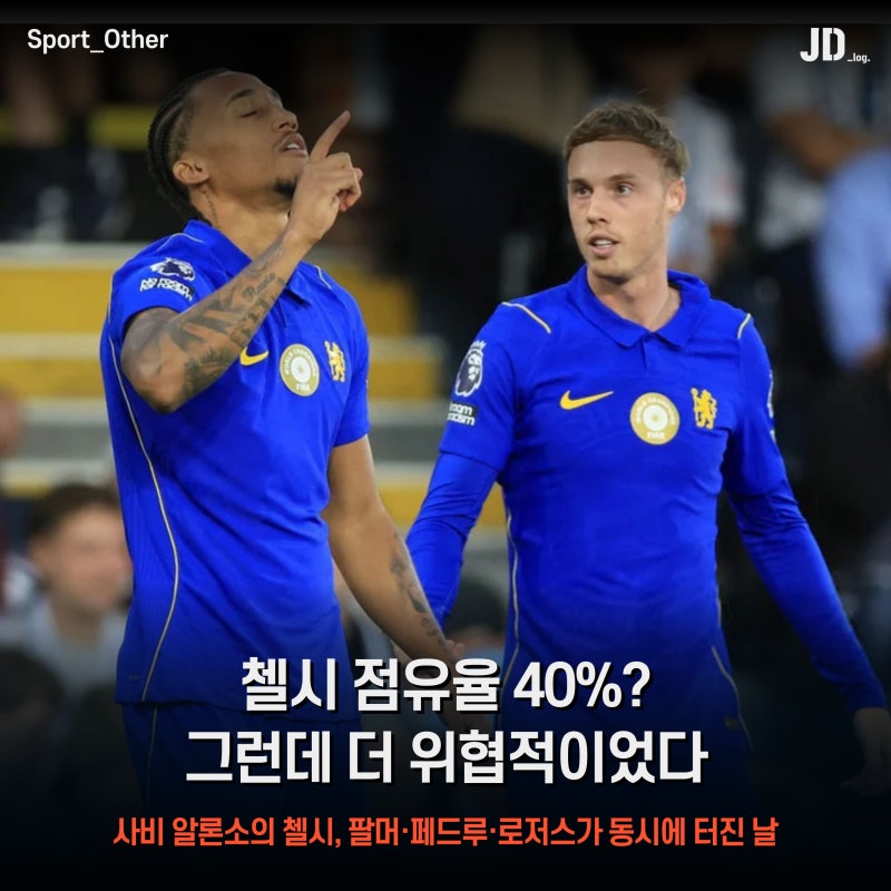 첼시 점유율 40%, 그런데 더 위협적이었다