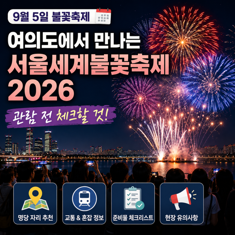9월 5일 불꽃축제, 여의도에서 만나는 서울 세계 불꽃축제 2026 관람 전 체크할 것 여의도 불꽃....