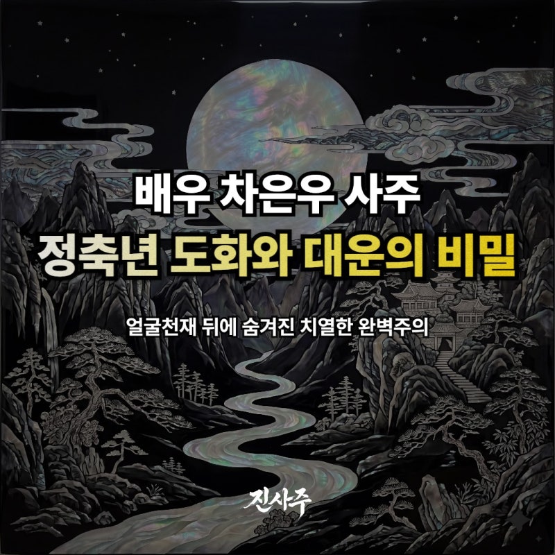 배우 차은우 사주 "얼굴천재라고 다 성공할까?" 정축년 도화와 30대 황금기 대운의 비밀