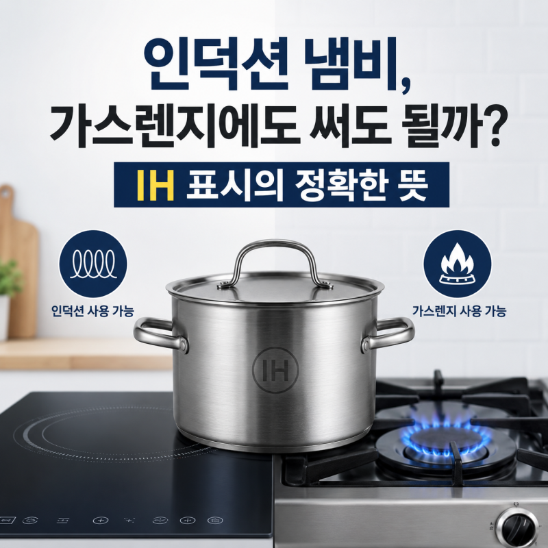 인덕션 냄비, 가스렌지에도 써도 될까? IH 표시의 정확한 뜻