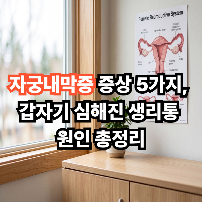 자궁내막증 증상 5가지, 갑자기 심해진 생리통 원인 총정리