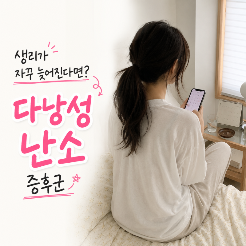 생리 늦어질때 다낭성난소증후군 증상 검사 방법
