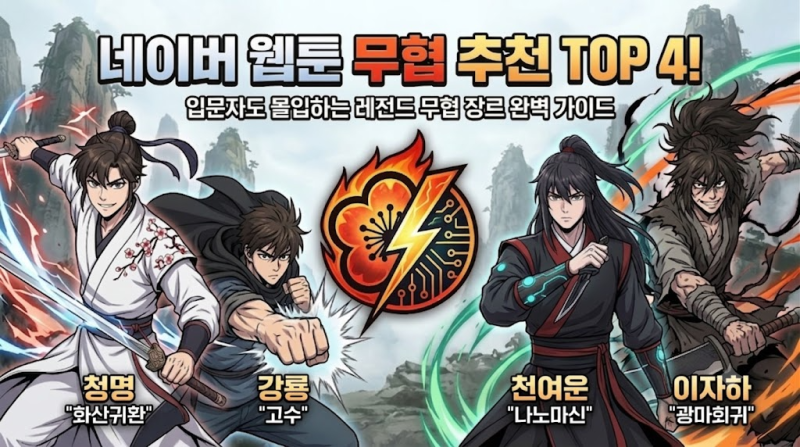 네이버 웹툰 무협 추천 TOP 4! 입문자도 몰입하는 레전드 무협 장르 완벽 가이드