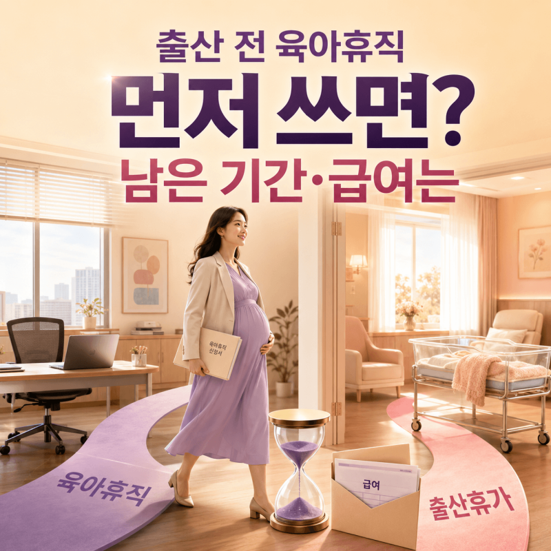 출산 전 육아휴직 사용, 출산휴가보다 먼저 쓰면 남은 기간과 급여는?