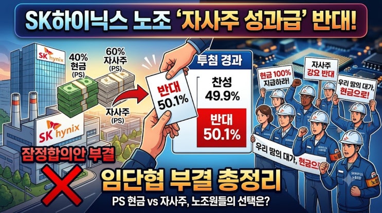 알기 쉽게 정리한 <b>SK하이닉스 임단협</b> 잠정합의안 <b>부결</b> 사태