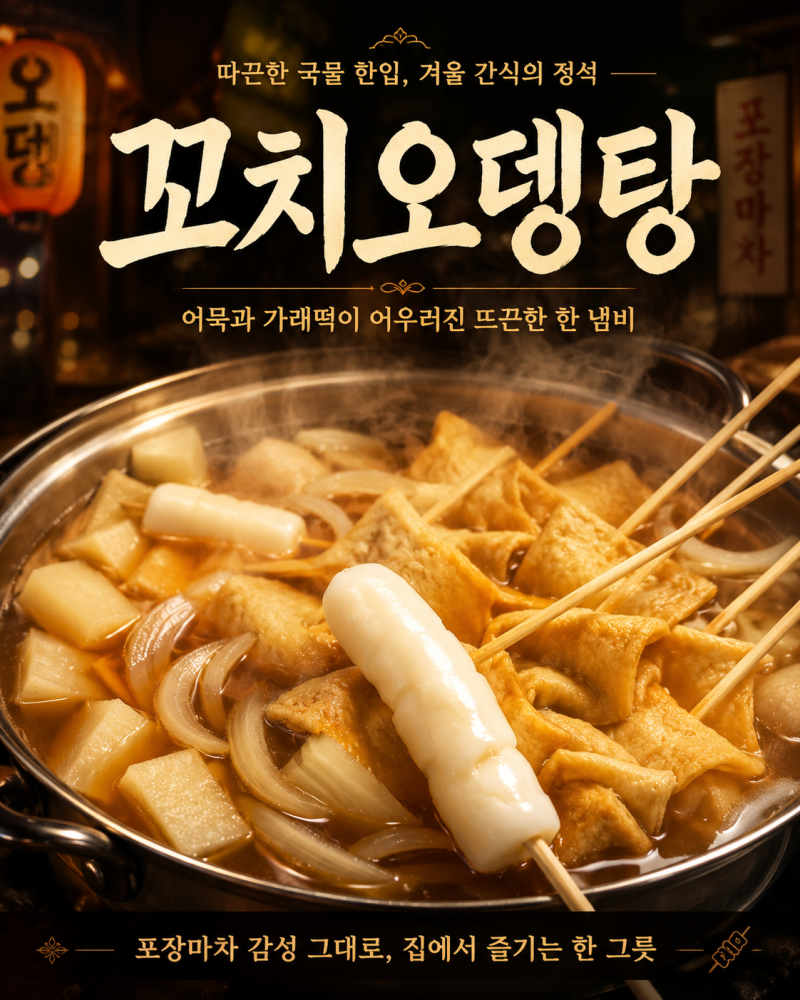 꼬치오뎅탕 레시피  부산 물떡까지 넣은 뜨끈한 집밥 포장마차