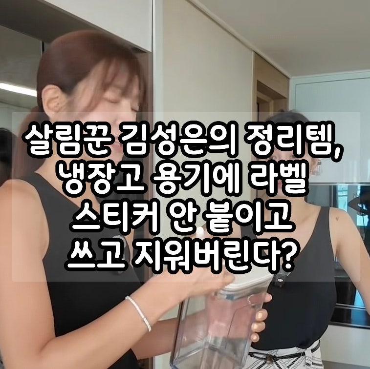 김성은이 냉장고 반찬통 정리할 때 라벨스티커 대신 쓰고 지운다