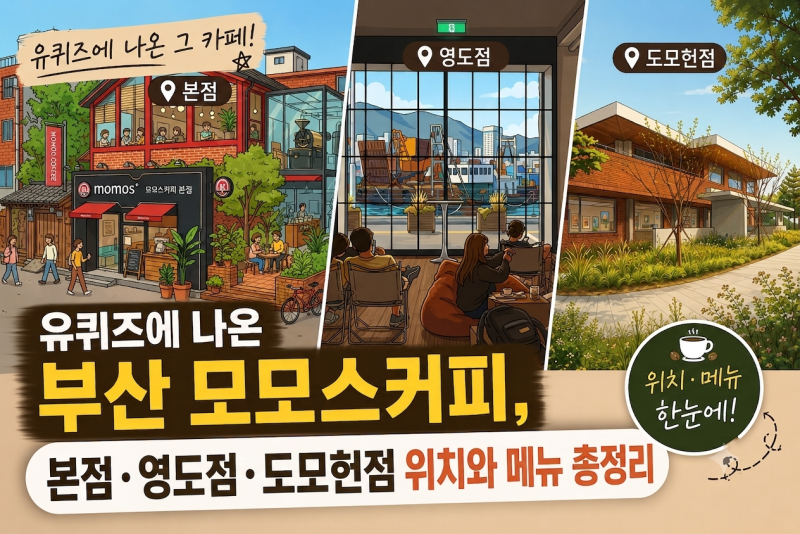 Momos Coffee in Busan, Featured on You Quiz: A Comprehensive Guide to the Main Branch, Yeongdo Branch, Domoheon Branch Locations, and Menu