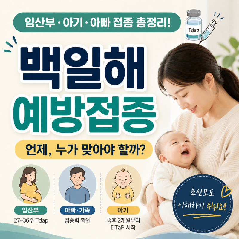 백일해 예방접종, 둘째 임신 백일해 또 맞아야하나?ㅣ백일해 접종시기 총정리