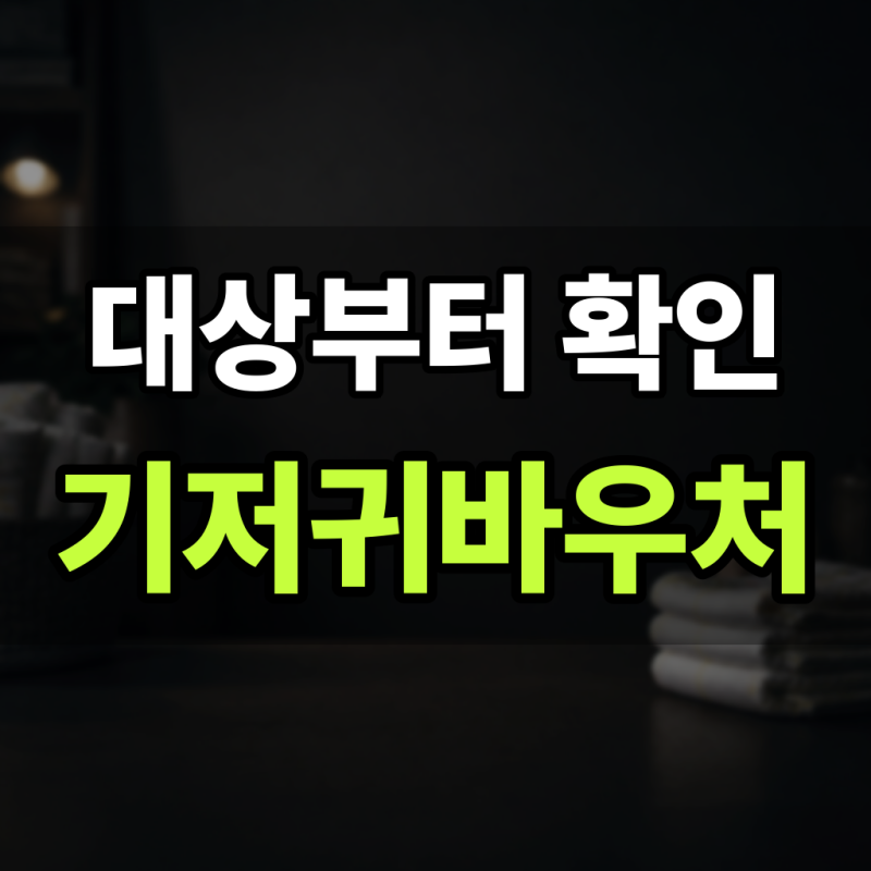 기저귀바우처 대상과 잔액확인 및 온라인 오프라인 사용방법 총정리