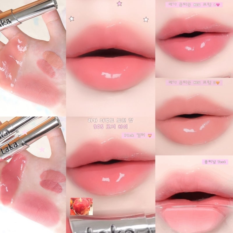 이시안 님 공동 개발 컬러 ㅣ 라카 퍼펙트 트윈 립 NEW 컬러 전 색상 발색까지