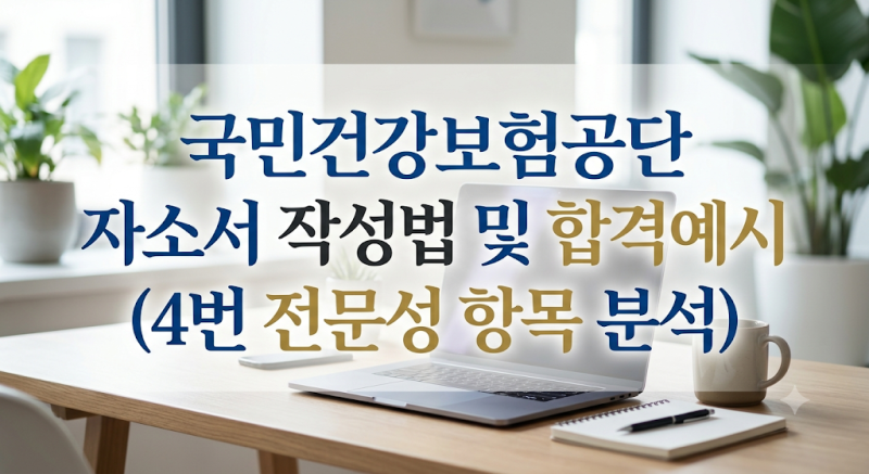 국민건강보험공단 자소서 작성법 및 합격예시 (4번 전문성 항목 분석)