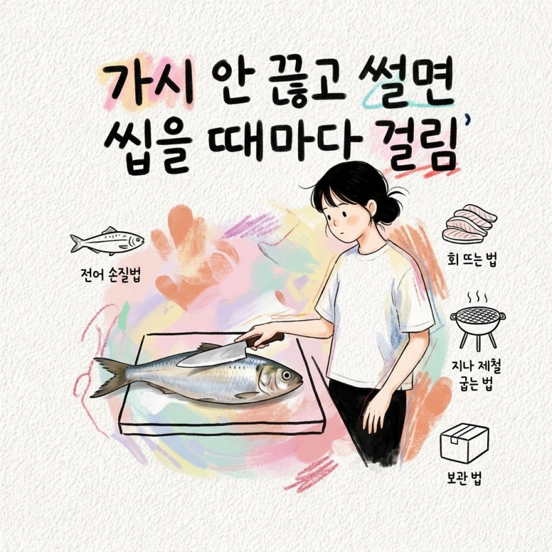 전어 손질법과 회 뜨는법 지나 제철 굽는법 보관법